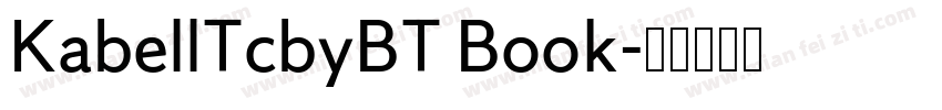 KabellTcbyBT Book字体转换